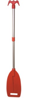 Shoreline Marine Propel Paddle, Boat Hook, Telescoping Combo, Orange, 48"-72"