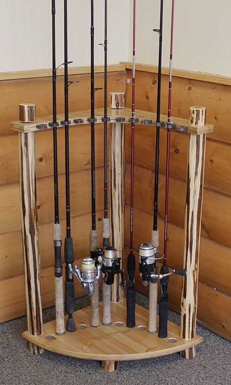 Rush Creek Creations 12-Fishing Rod Corner Storage Rack