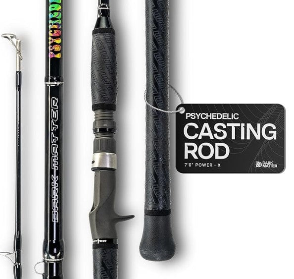 Dark Matter Psychedelic 7' X Fast Black Casting Rod 15-40lb