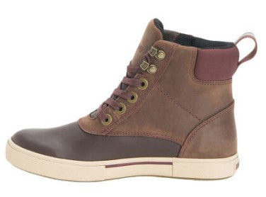 Xtratuf Women's Leather Ankle Deck Boot Lace-Choclate