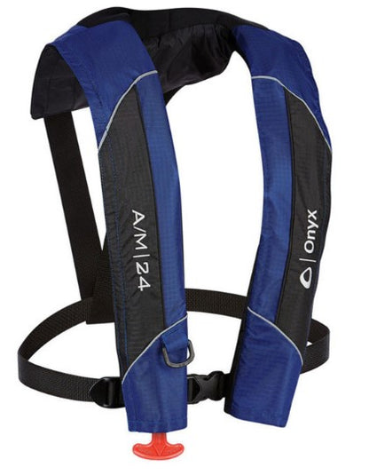 Onyx A/M-24 Automatic/Manual Inflatable PFD Life Jacket - Blue