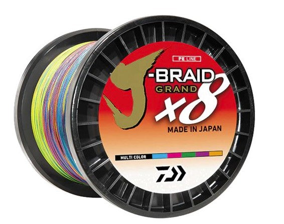 Daiwa J-Braid x8 Grand 40lb. 3300Y-Multi Color