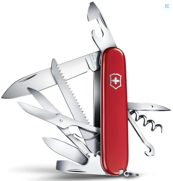 Victorinox Swiss Army Huntsman Pocket Knife, Red