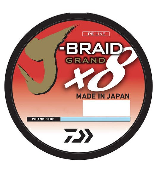 Daiwa J-Braid Grand 8x Bulk Spool - Island Blue - 120lb 3000 YDS