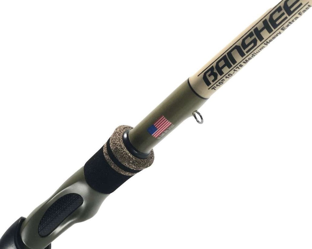 Bull Bay BBRBN17-7-TRAVEL 7' 3-Piece 10-17lb. 3/8 - 3/4oz Banshee Travel Spinning Rod.