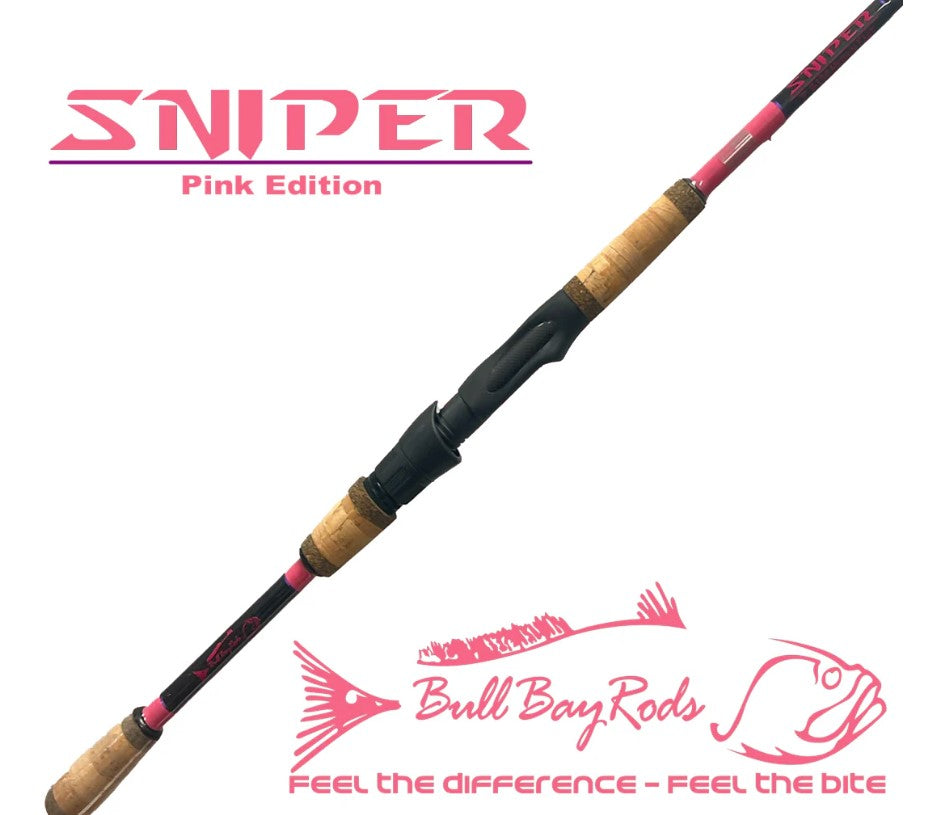 Bull Bay BBRSR17-7-PINK 7' 8-17lb. 3/8-3/4oz Sniper Pink Edition Spinning Rod.