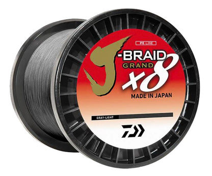 Daiwa J-BRAID x8 GRAND BRAIDED LINE - GREY LIGHT