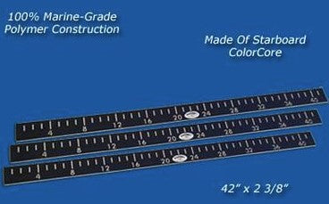 Deep Blue Starboard Fish Ruler - 42 in. - Black