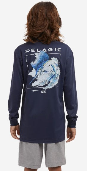 Pelagic Aquatek Youth Goione Sailfish Performance Long Sleeve