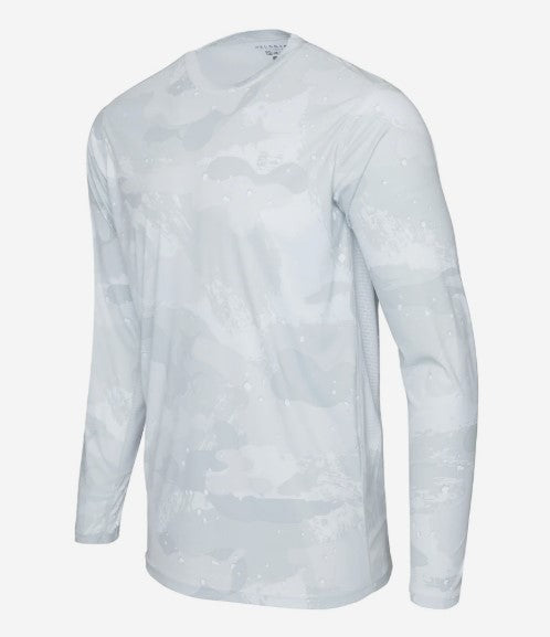 Pelagic Vaportek Men's Brush Camo Light Grey Long Sleeve