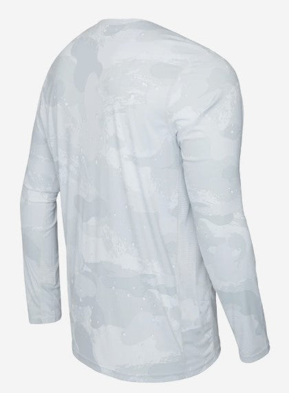 Pelagic Vaportek Men's Brush Camo Light Grey Long Sleeve