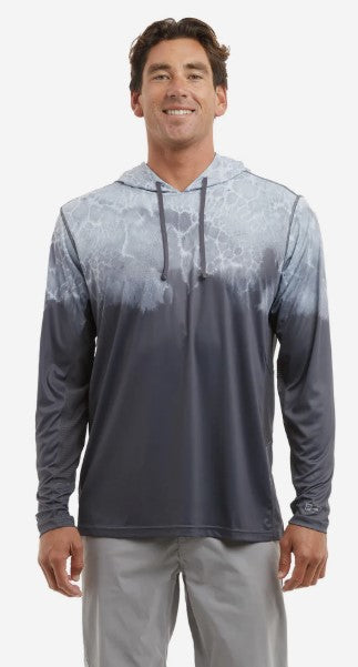 Pelagic Vaportek Hooded Men's Prop Wash Graphite Long Sleeve