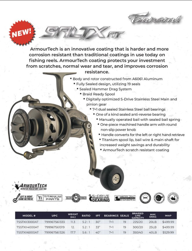 Tsunami SaltX II 2 ArmorTech Spinning Reel Limited Edition – Tuppens