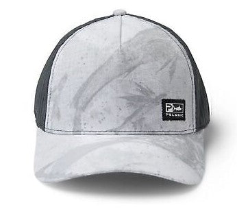 Pelagic Echo Open Seas Performance Trucker Hat - Light Gray