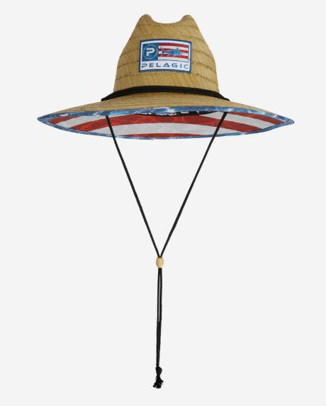 Pelagic Baja Straw Sunhat Americamo