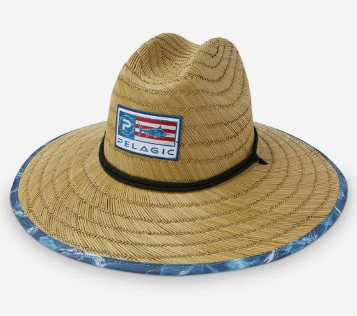 Pelagic Baja Straw Sunhat Americamo