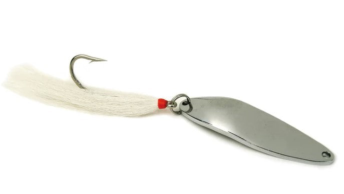 Sea Striker Nickel Plated Casting Spoons With Size 7/0 Single Hook  and Bucktail 5oz