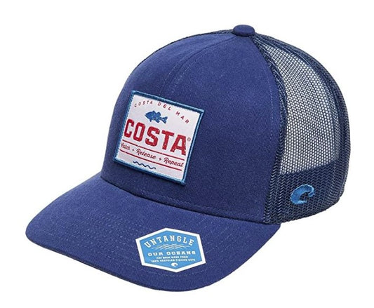 Costa Topwater Trucker Snapback Hat - Blue