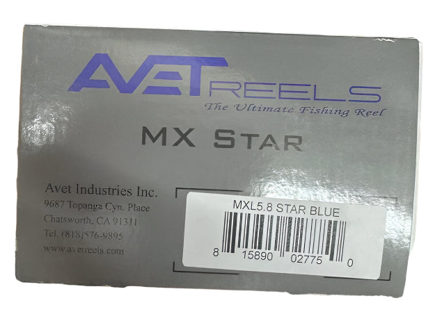 Avet MXL 5.8 Star Drag Reel - Right Hand Star Blue