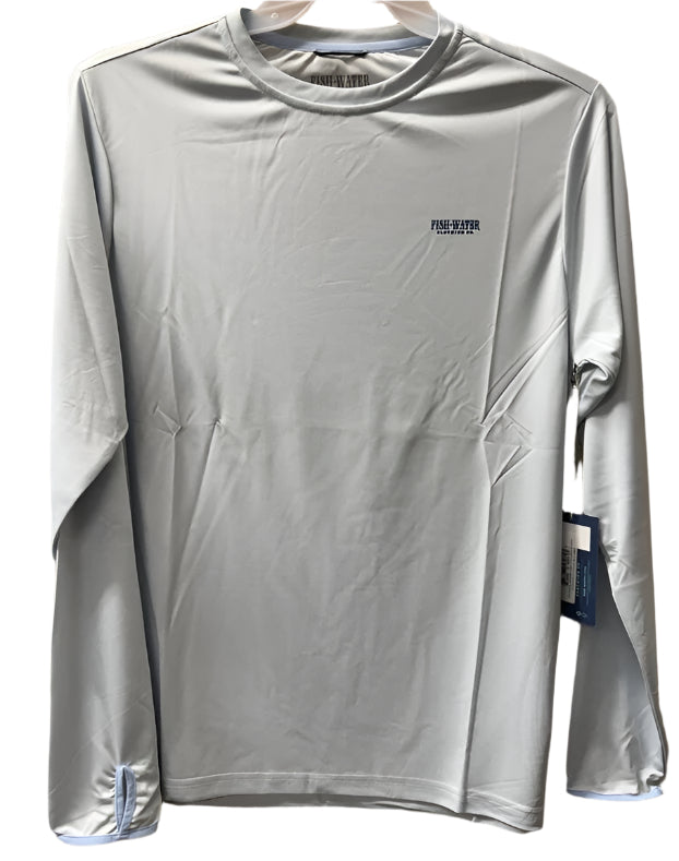 Fish Water Clothing Sun Shirt Long Sleeve Hibiscus Logo Illusion Blue