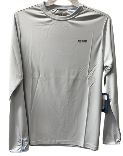 Fish Water Clothing Sun Shirt Long Sleeve Hibiscus Logo Illusion Blue