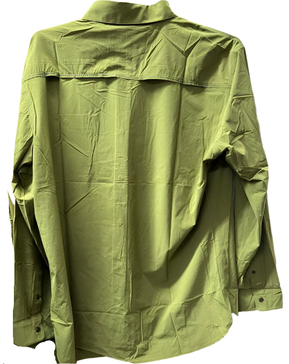 Fish Water Clothing Copahee Long Sleeve Woven Peat Moss