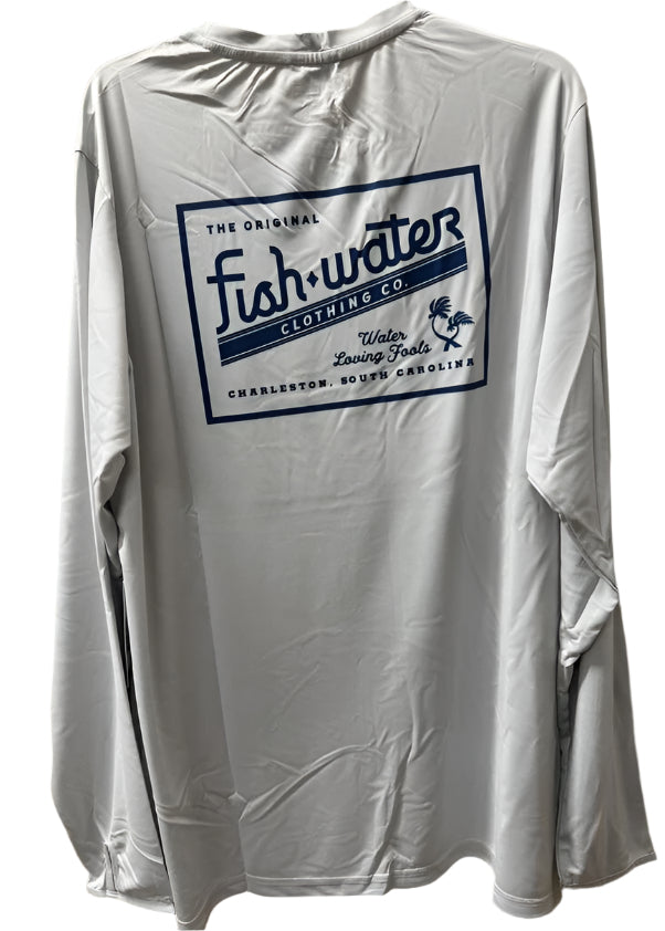 Fish Water Clothing Sun Shirt Long Sleeve Retro Logo Nimbus Cloud