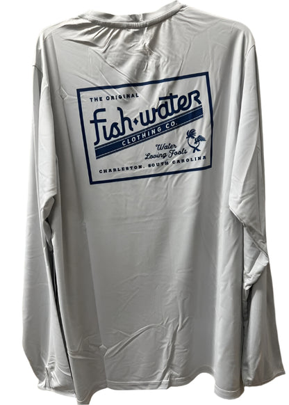 Fish Water Clothing Sun Shirt Long Sleeve Retro Logo Nimbus Cloud