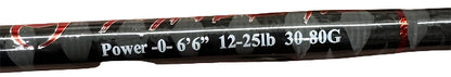 Witch Doctor WDTSPS660 Slow Pitch 6'5" 12-25lb 30-80G Spinning 0-Power Rod