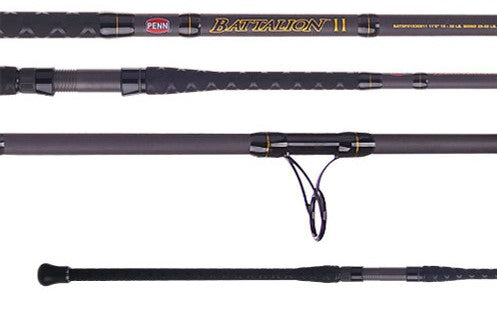 Penn BATSFII1530S10 Battalion II Surf 10' 2PC 15-30lb 1-5oz Spinning Rod