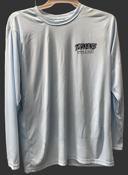Tuppen's Tuna Blue Long Sleeve Performance Artic Blue T-Shirt SPF 50