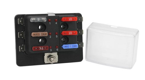 Cole Hersee Standard 6 ATO Fuse Block w/LED Indicators.