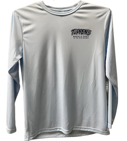 Tuppen's Youth Ice Blue Long Sleeve Mahi Performance Shirt