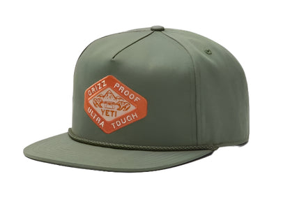 YETI Grizz Proof Mid Pro Flat Brim Rope Hat Snapback