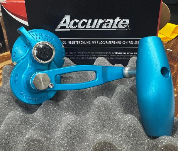 Accurate BV-300HL-SPJ Boss Valiant High Speed 300 SPJ Custom Reel Lefty Matte Ice Blue