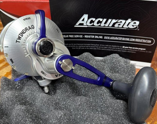 Accurate BV-600-SMPB Boss Valiant 600 Reel Silver/ Matte Purple Blue