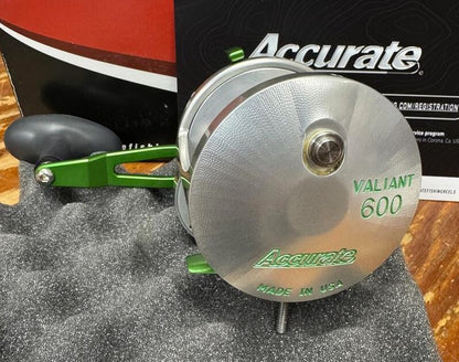 Accurate BV2-600-SGR Boss Valiant 600 2-Speed Reel Custom Silver/ Green