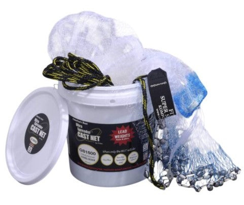 Fitec GS 1500 Series Cast Net 1/4" Clear Mono 6 ft 6'.