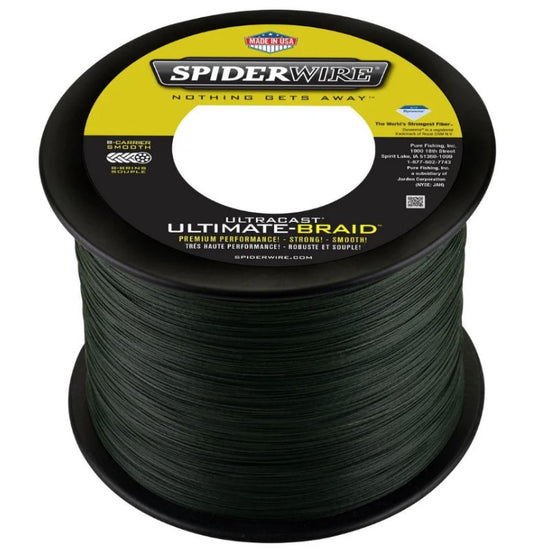 Spiderwire Ultracast Braid, Superline Linge Vert Mousse "Green" 2188yds