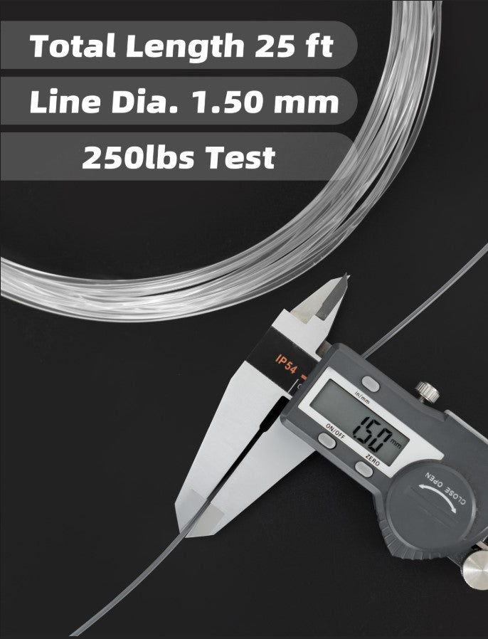 BLUEWING High Speed Wahoo Trolling Shock Leader with 25ft 250-400lb