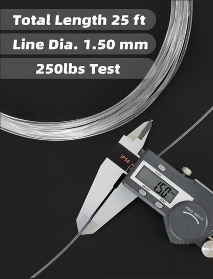 BLUEWING High Speed Wahoo Trolling Shock Leader with 25ft 250-400lb