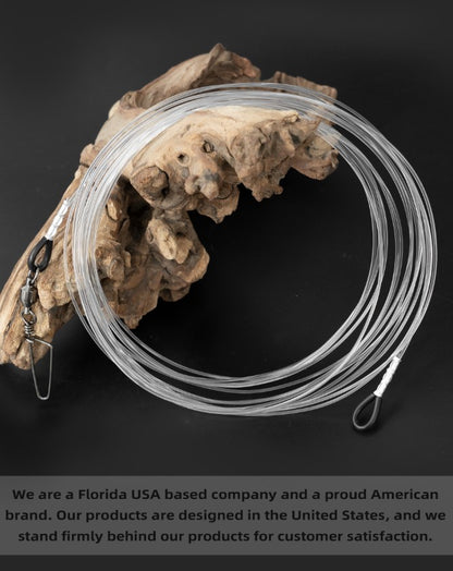 BLUEWING High Speed Wahoo Trolling Shock Leader with 25ft 250-400lb