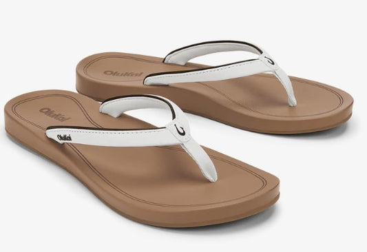 Olukai 'UIKI - White Sand / Almond Women's Sandals