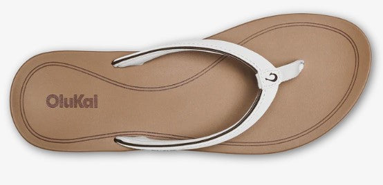 Olukai 'UIKI - White Sand / Almond Women's Sandals