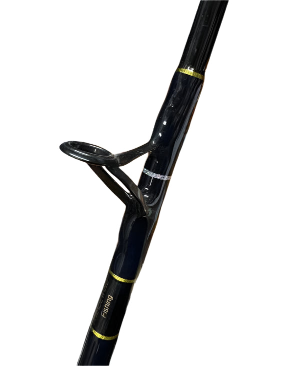 TradeWinds Deep Drop Rod 50-100lb. Line #2 Silver Bent Butt Virtus Xtra Heavy Ring Lock Guides Aftco Swivel Tip.