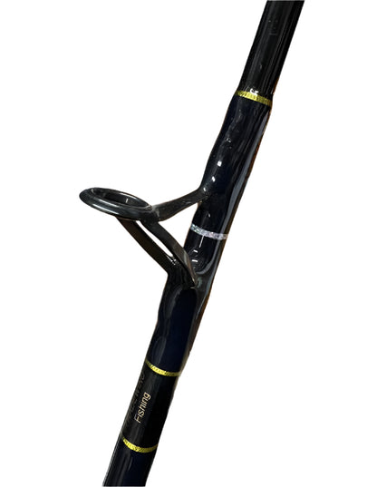 TradeWinds Deep Drop Rod 50-100lb. Line #2 Silver Bent Butt Virtus Xtra Heavy Ring Lock Guides Aftco Swivel Tip.