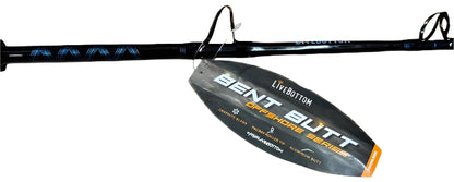 Live Bottom LBCDD6050-80 Black Offshore Series Bent Butt Conventional Rod With Roller Tip 6' 50-80lb