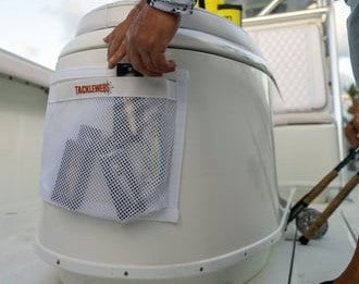 TackleWebs TW1612WHTV 16" Wide x 12" High Hook & Loop Bungee Storage Pockets White