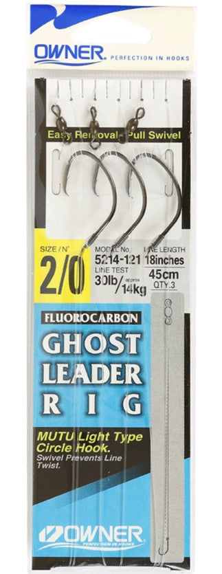 Owner 5214 Ghost Leader Circle Hook Rigs 3 Pack