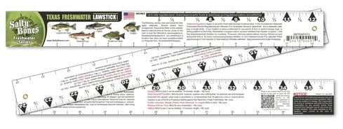 Salty Bones Folding Fishing Ruler with Texas Freshwater State Laws ...